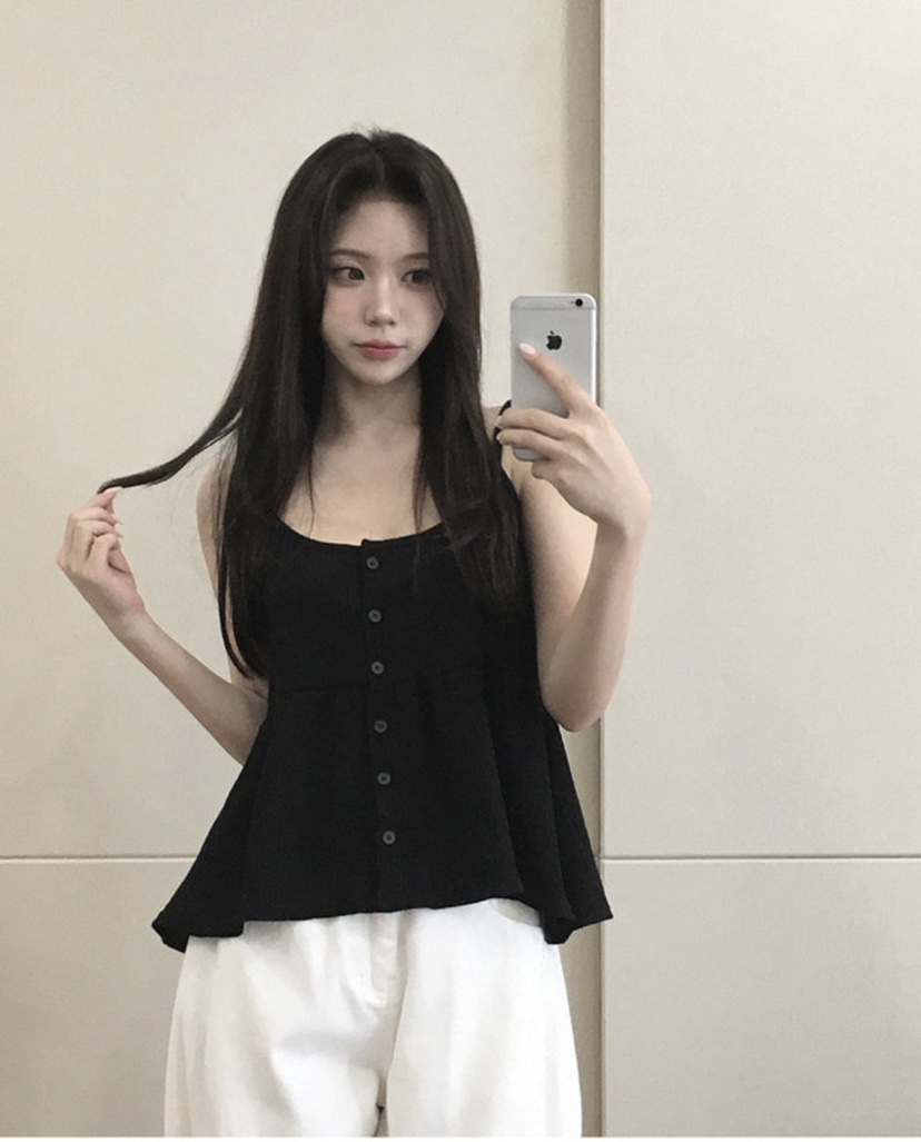 EOMPIT韓國直郵㊣東大門實拍女裝新款熱賣人氣休閑吊帶背心EOMPIT吊帶/背心圖色2