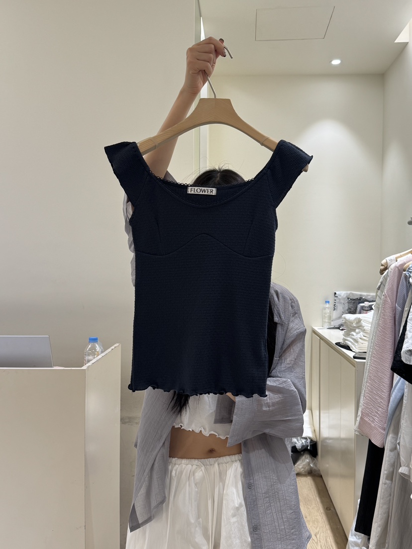 FLOWER-L直郵韓國代購㊣女裝新品推薦人氣休閑25春夏熱賣T恤FLOWERT恤圖色3