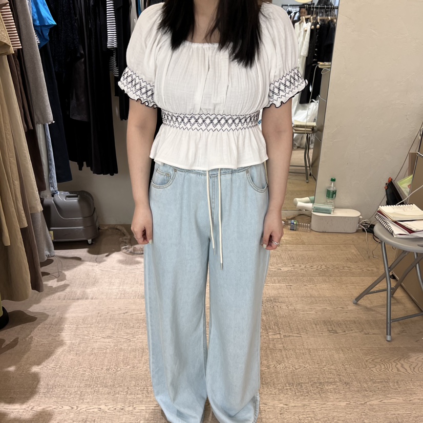 W AND J直郵韓國代購㊣女裝新品休閑推薦熱賣25春夏襯衫蕾絲衫W AND J襯衫/蕾絲衫