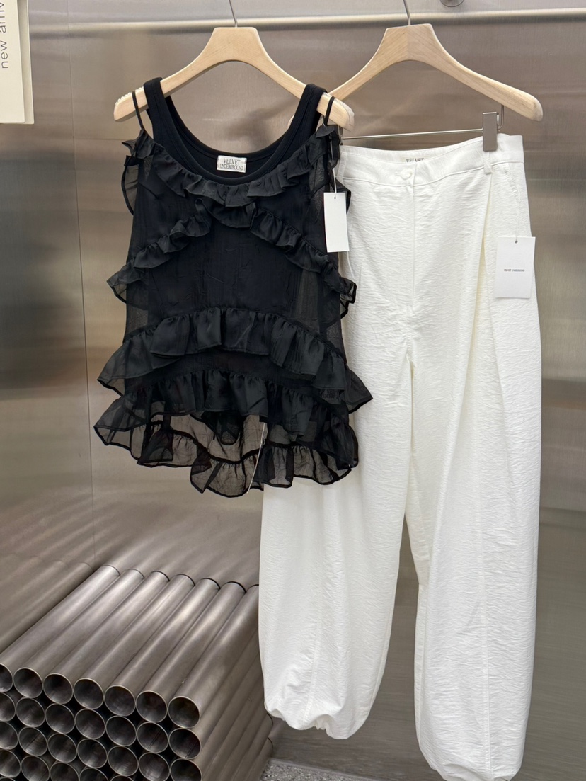 VELVET UNDERGROUND韓國直郵㊣女裝新品休閑25春夏吊帶背心VELVET UNDERGROUND吊帶/背心