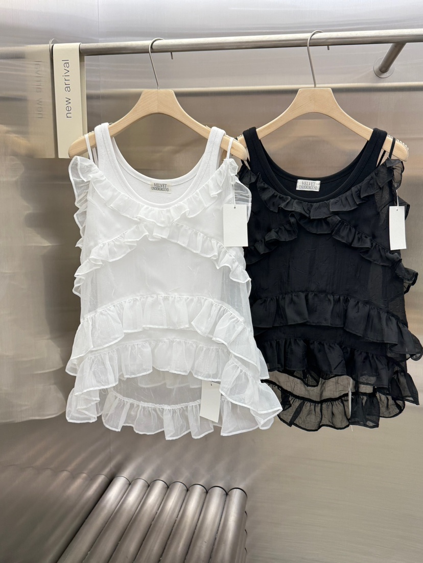 VELVET UNDERGROUND韓國直郵㊣女裝新品休閑25春夏吊帶背心VELVET UNDERGROUND吊帶/背心