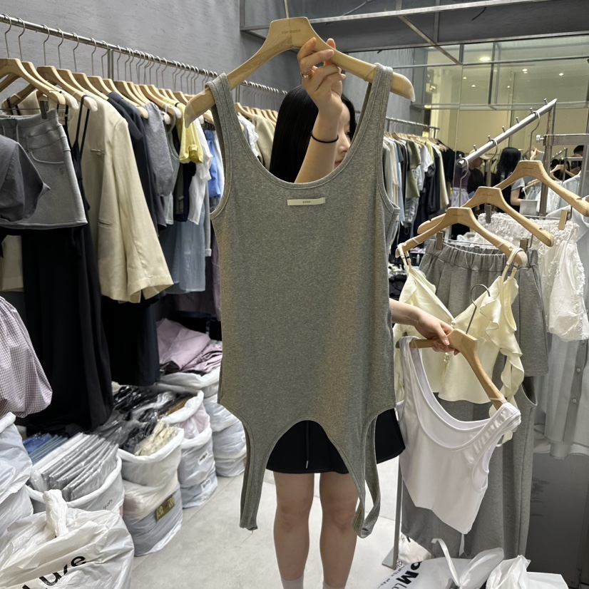 UOOV韓國㊣直郵東大門代購女裝新品25春夏人氣休閑吊帶背心UOOV吊帶/背心圖色2
