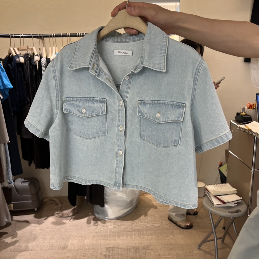 W AND J韓國直郵㊣東大門實拍女裝新品時尚休閑人氣夾克天絲W AND J夾克圖色1