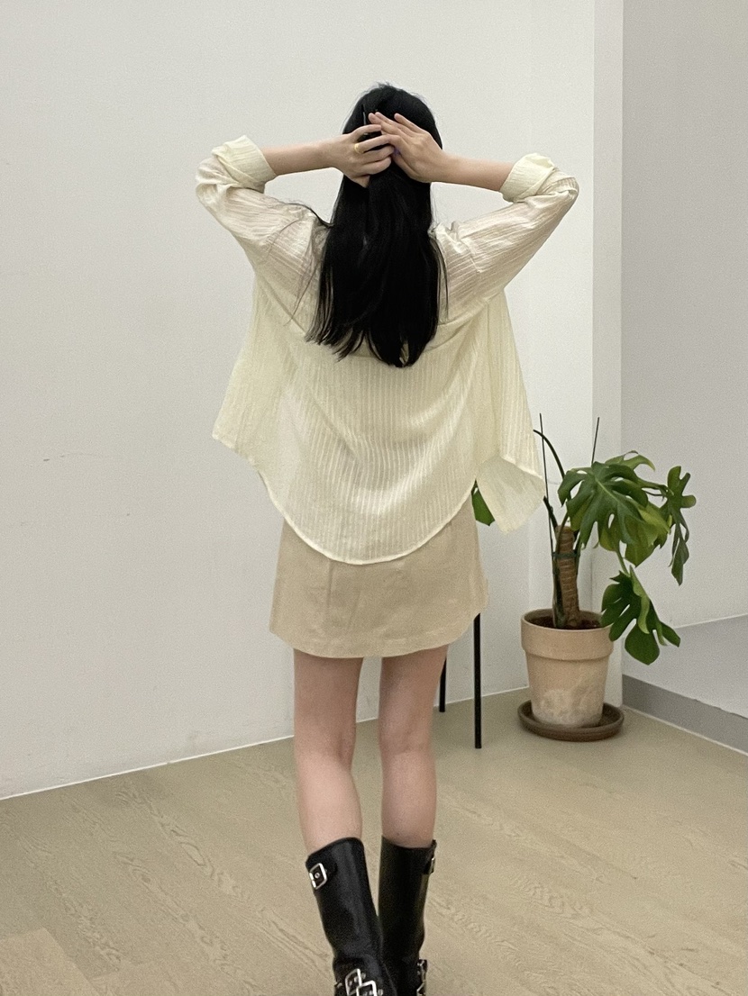 ALLVIBE韓國直郵㊣東大門實拍女裝新品推薦25春夏襯衫蕾絲衫ALLVIBE襯衫/蕾絲衫
