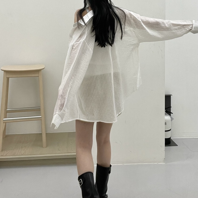 ALLVIBE韓國直郵㊣東大門實拍女裝新品推薦25春夏襯衫蕾絲衫ALLVIBE襯衫/蕾絲衫