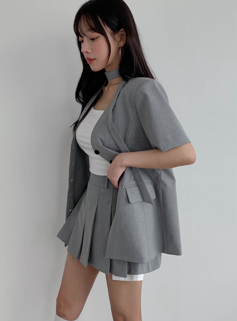 SLIT韓國直郵㊣女裝新款時尚人氣25春夏推薦熱賣夾克含脖帶SLIT夾克
