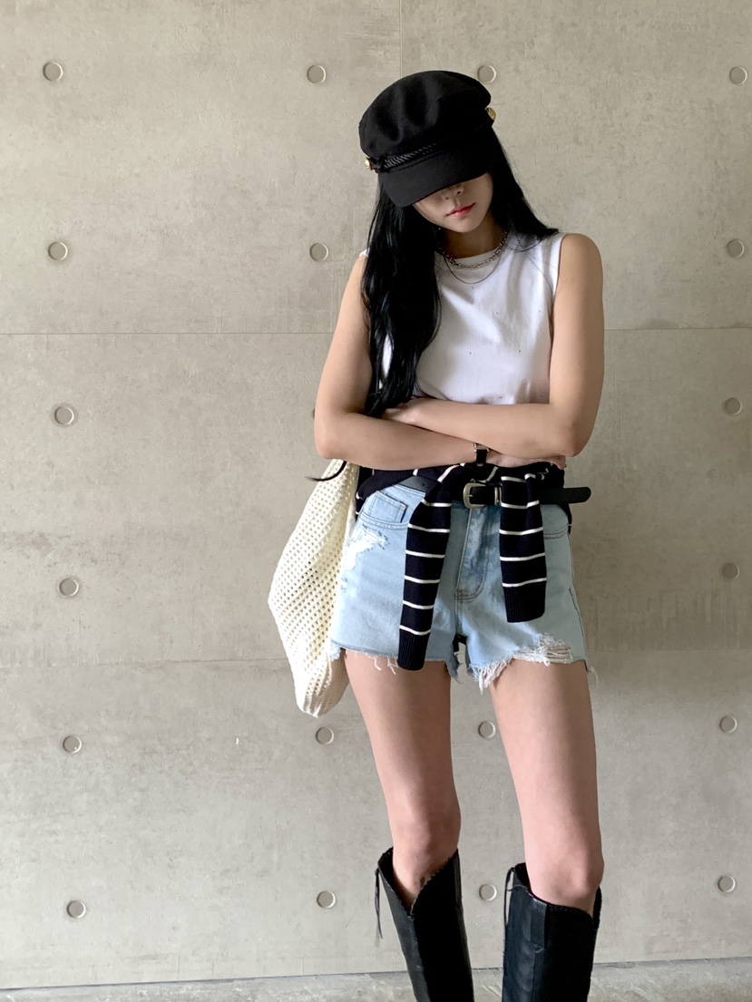 DAVICHI韓國直郵㊣東大門實拍女裝新款人氣推薦短褲含隨機腰帶DAVICHI短褲