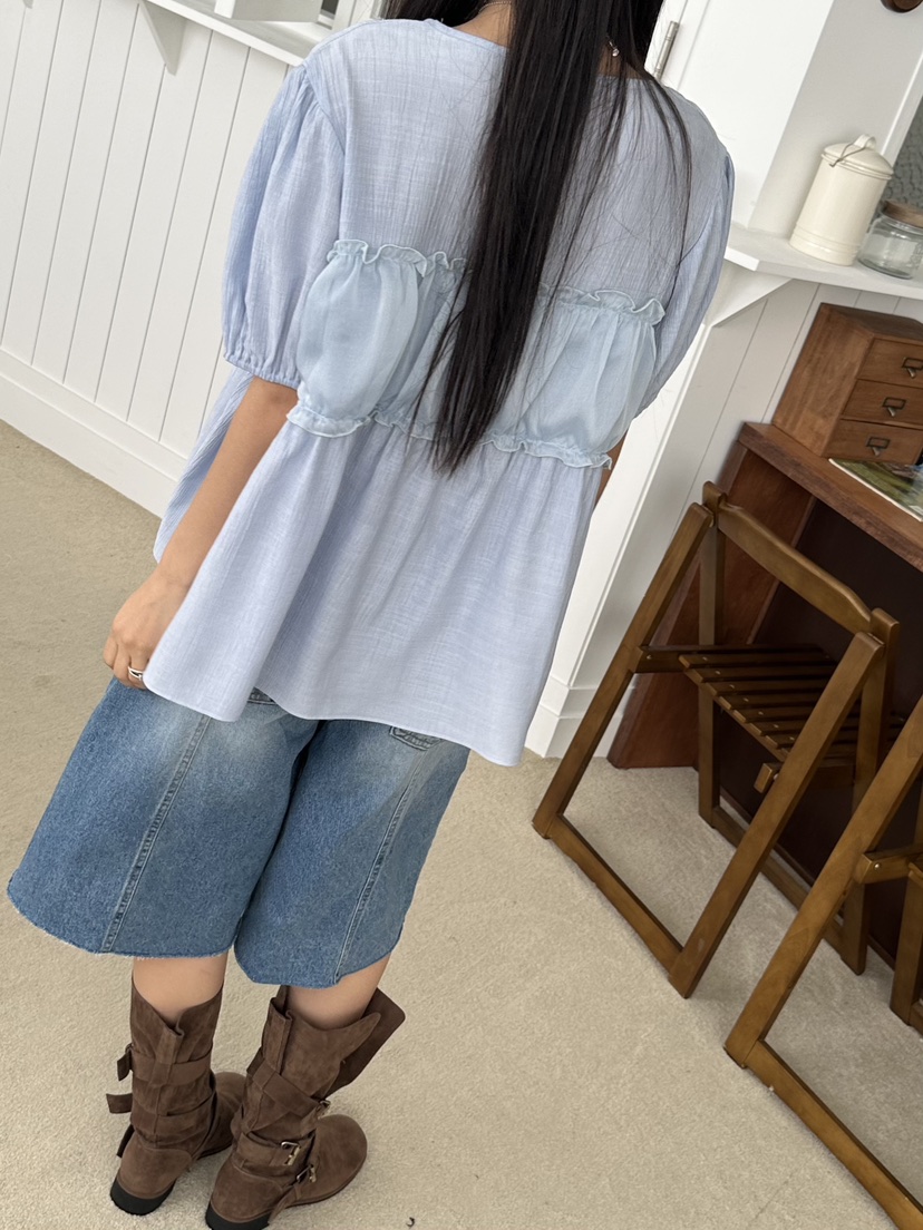 I MFACT韓國直郵㊣女裝新款人氣熱賣推薦時尚25春夏襯衫蕾絲衫I MFACT襯衫/蕾絲衫