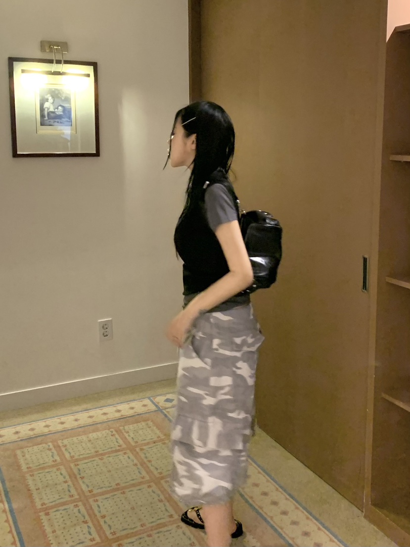 SEOLO韓國直郵㊣東大門實拍女裝新品時尚熱賣25春夏短褲迷彩Seolo seoul短褲