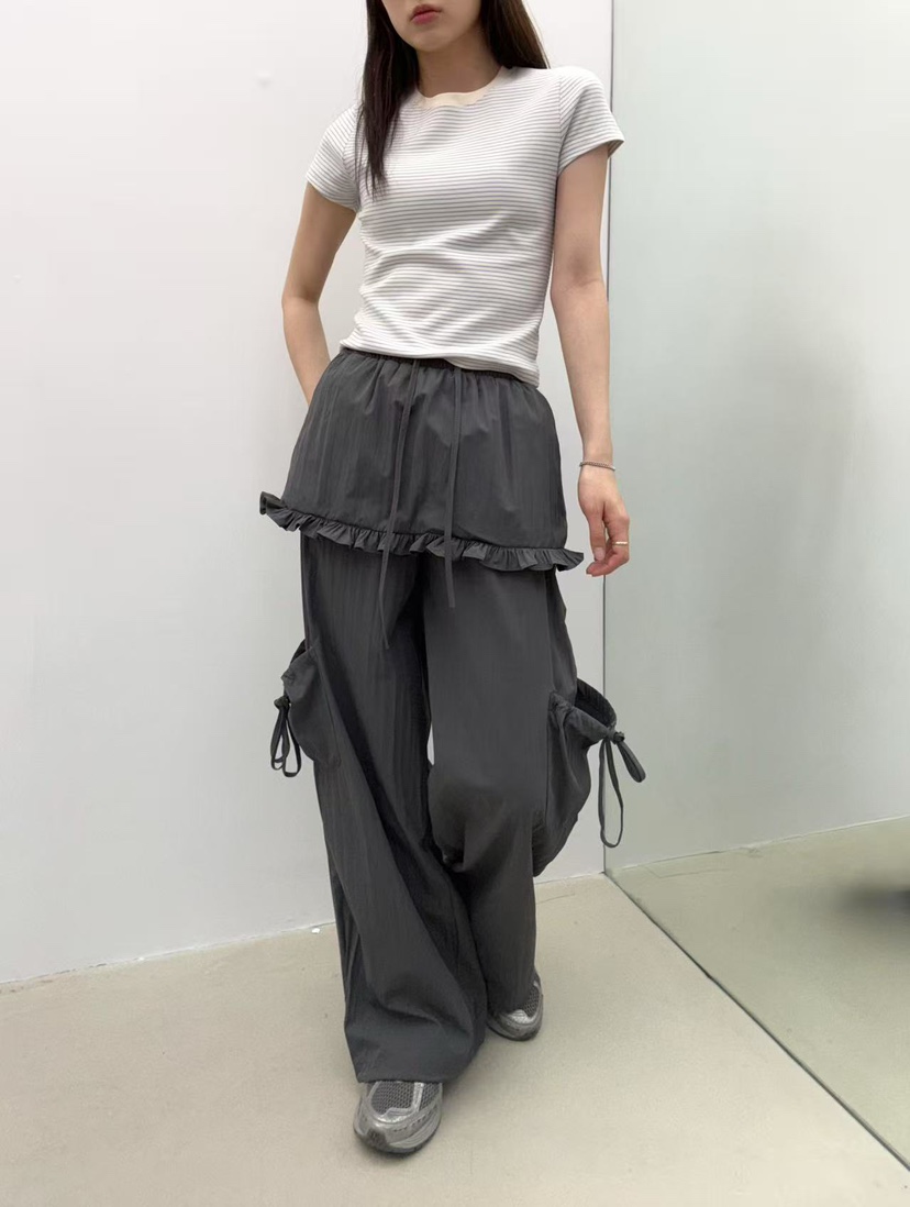 JMIND韓國直郵㊣女裝新款25春夏休閑熱賣推薦時尚休閑褲尼龍JMIND休閑褲