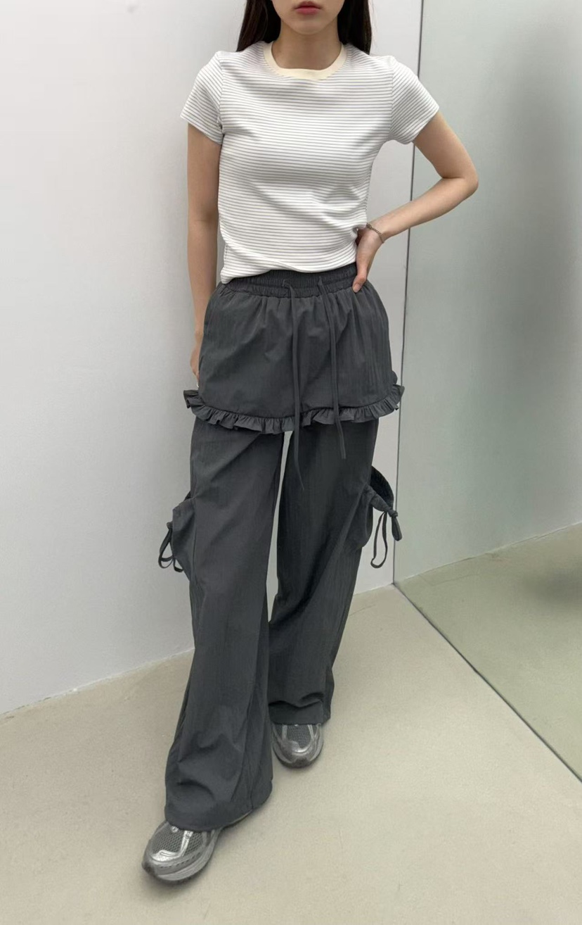 JMIND韓國直郵㊣女裝新款25春夏休閑熱賣推薦時尚休閑褲尼龍JMIND休閑褲