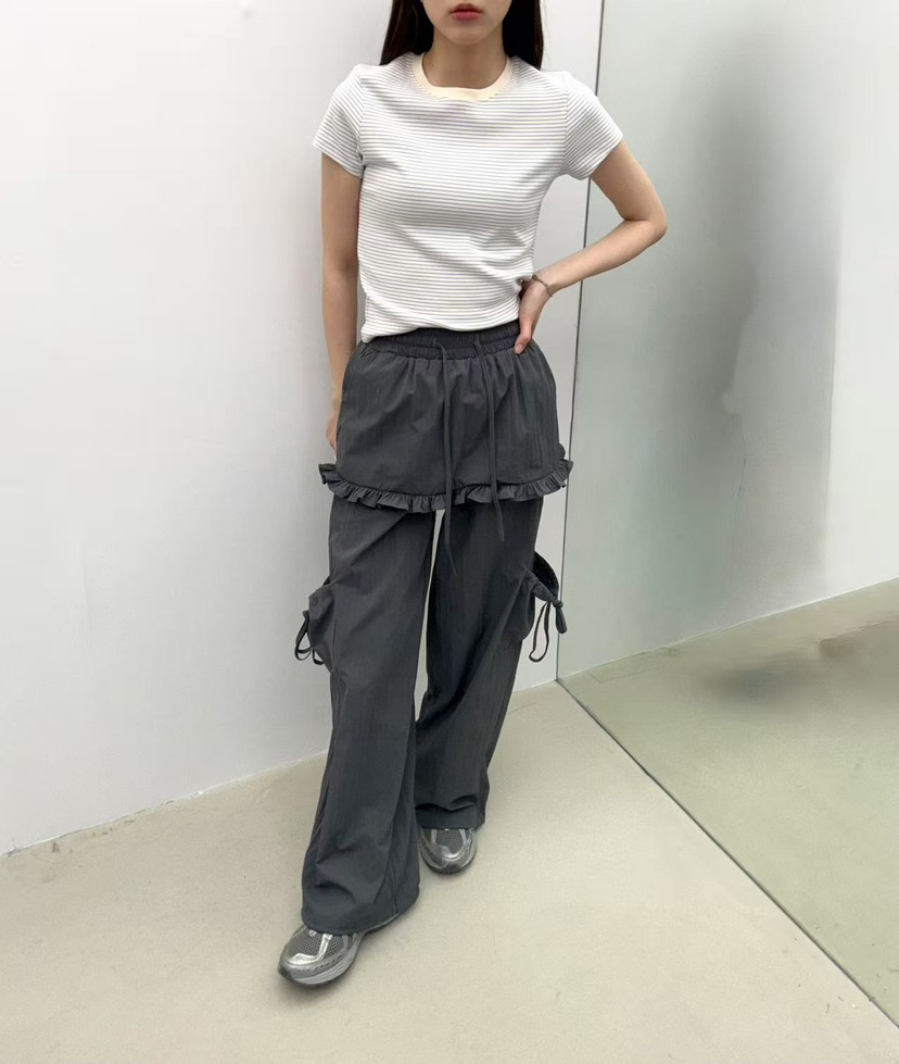 JMIND韓國直郵㊣女裝新款25春夏休閑熱賣推薦時尚休閑褲尼龍JMIND休閑褲