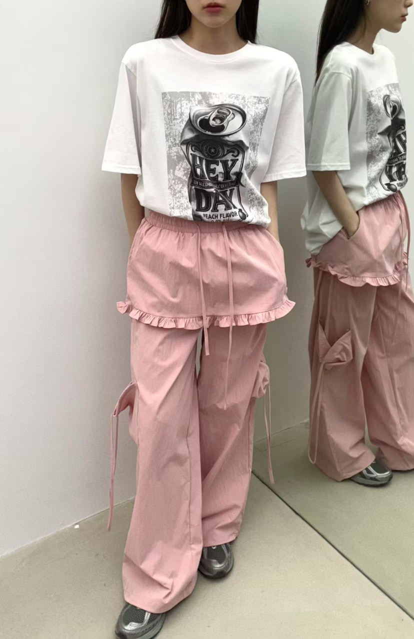 JMIND韓國直郵㊣女裝新款25春夏休閑熱賣推薦時尚休閑褲尼龍JMIND休閑褲