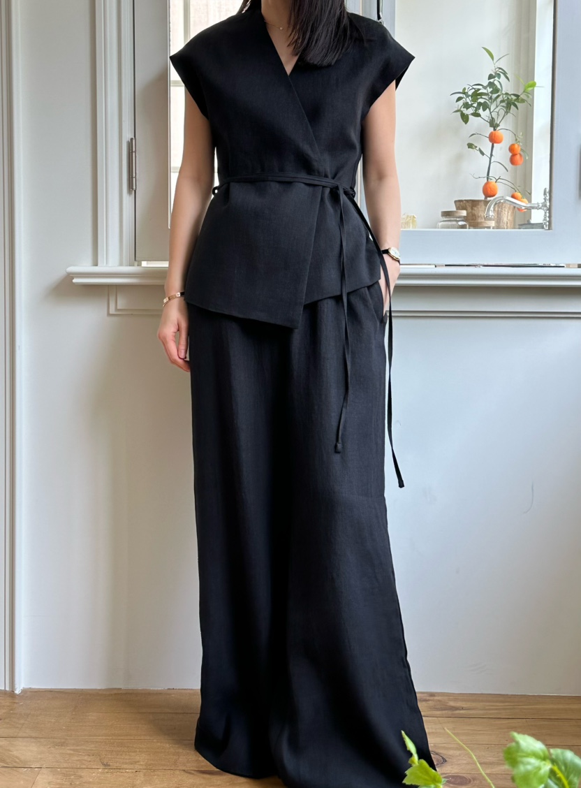 LE VASE韓國㊣直郵東大門代購女裝新品25春夏休閑夾克含腰繩LE VASE夾克圖色3