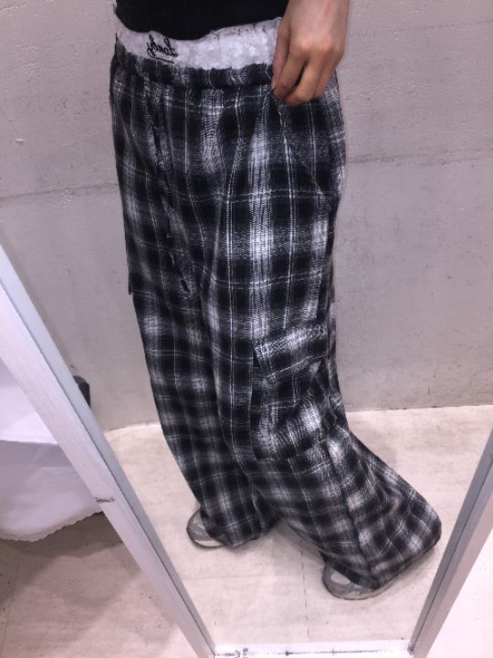mars韓國㊣直郵東大門代購女裝新款25春夏休閑褲可愛的格紋mars休閑褲