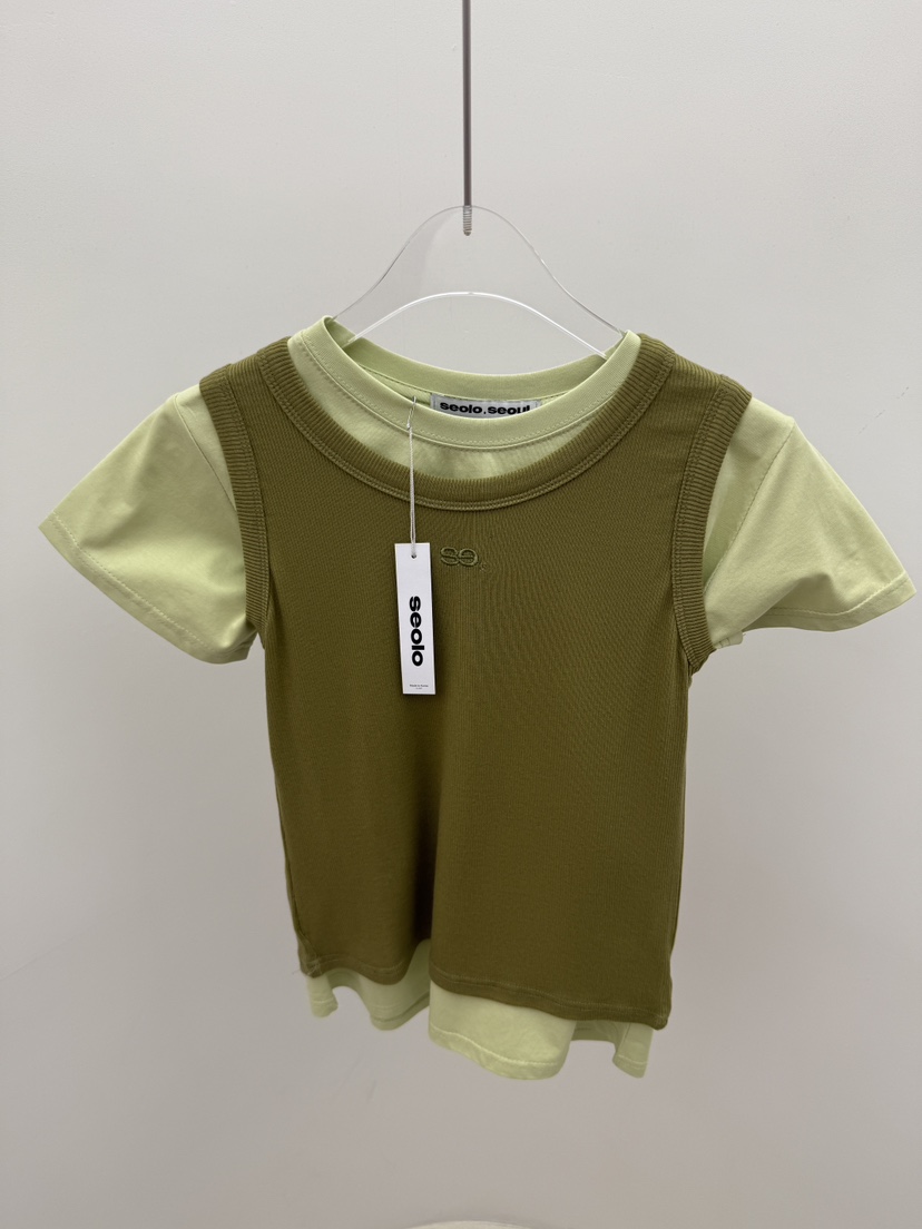 SEOLO韓國㊣直郵東大門代購女裝新品25春夏人氣休閑熱賣T恤Seolo seoulT恤圖色2