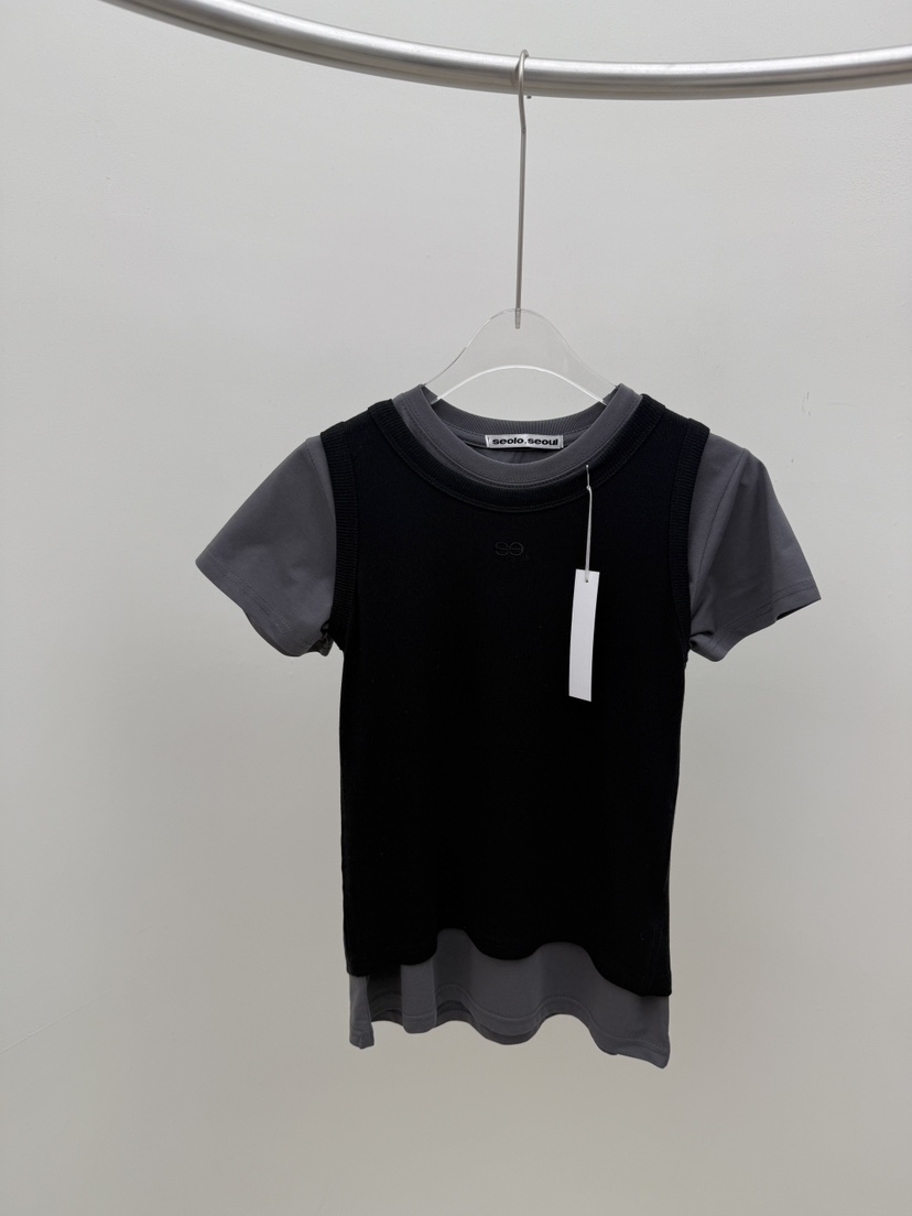 SEOLO韓國㊣直郵東大門代購女裝新品25春夏人氣休閑熱賣T恤Seolo seoulT恤圖色3