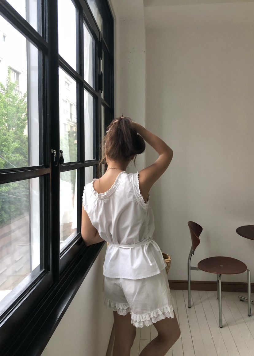 OUPPT韓國直郵㊣東大門實拍女裝新品時尚休閑熱賣短褲荷葉邊OUPPT短褲