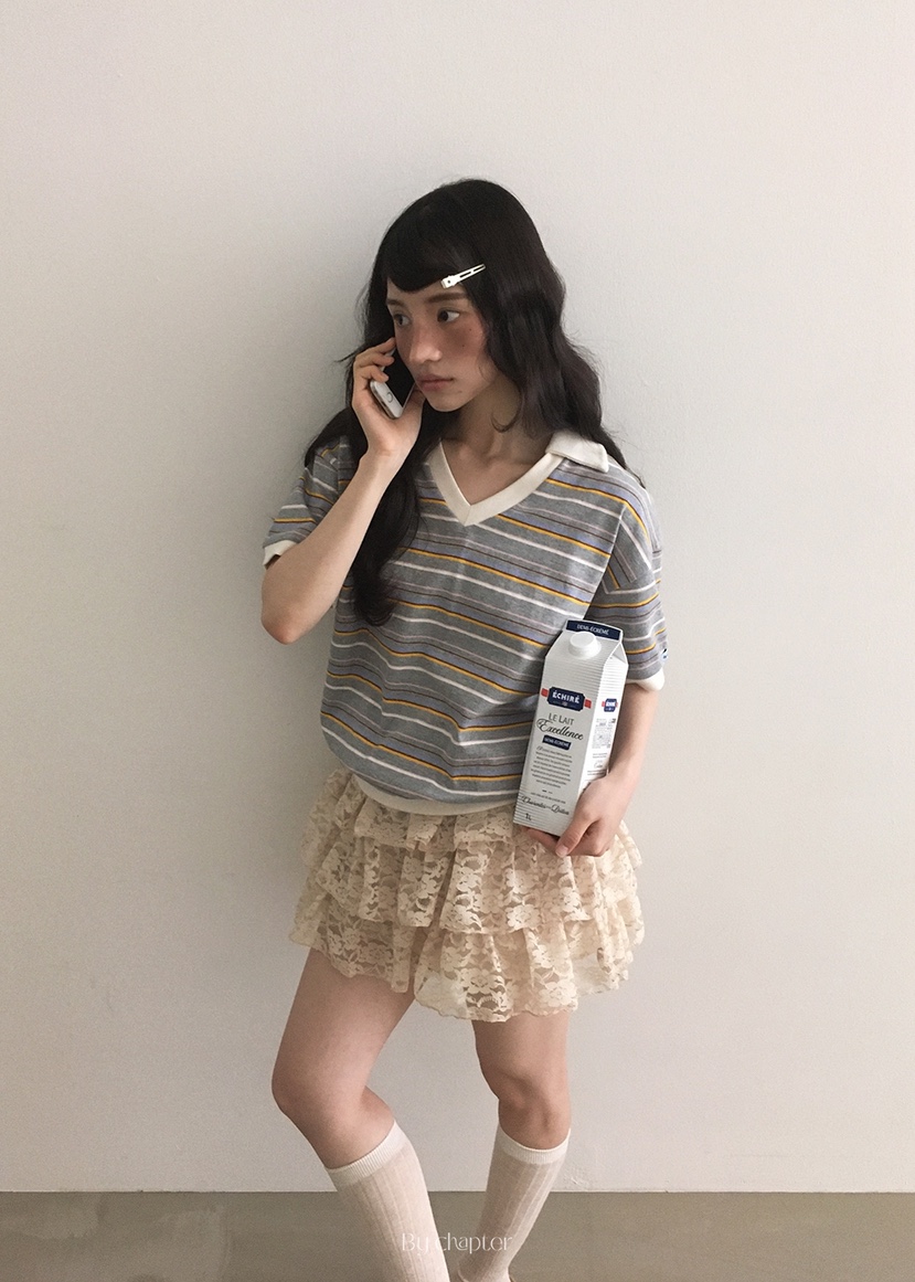 BY CHAPTER韓國㊣直郵東大門代購女裝新款時尚休閑25春夏短裙Chapter短裙