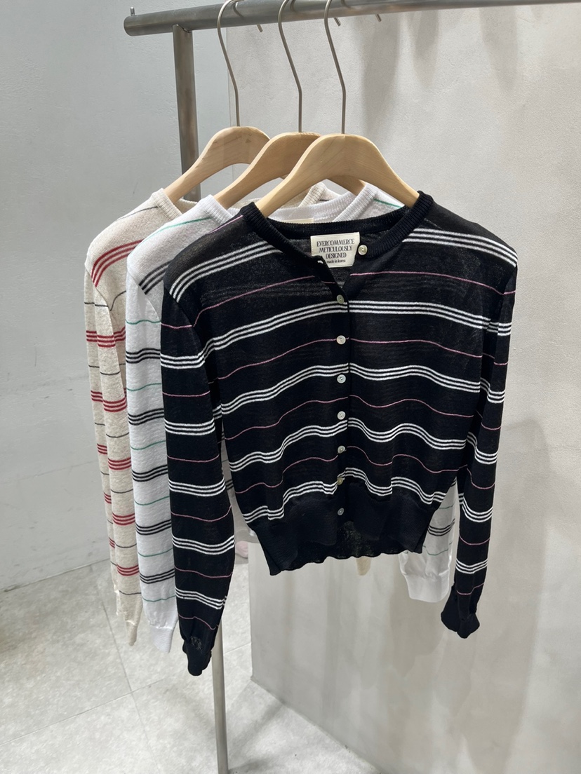 EVERCOMMERCE METICULOUSLY DESIGNED韓國直郵㊣東大門實拍女裝新品人氣針織衫開衫EVERCOMMERCE METICULOUSLY DESIGNED針織衫