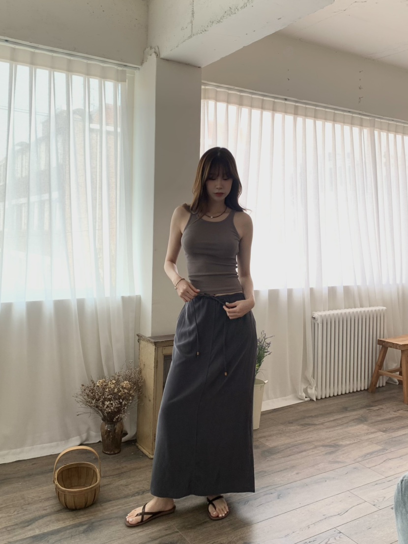 ALATE直郵韓國代購㊣女裝新款時尚休閑推薦25春夏熱賣吊帶背心LEGACY吊帶/背心