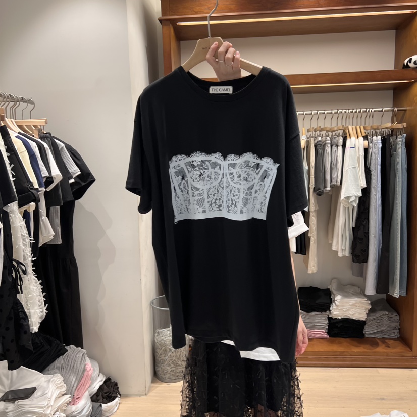 THE CAMEL直郵韓國代購㊣女裝新品25春夏T恤緊身the came_l 家T恤圖色2
