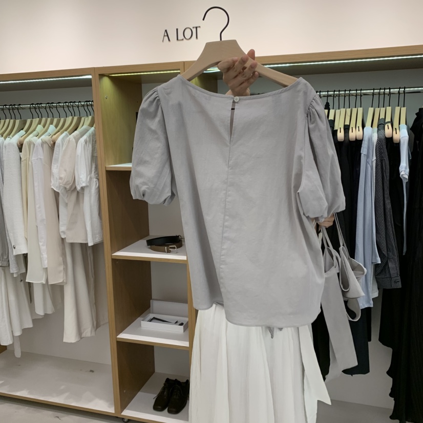 ALOT直郵韓國代購㊣女裝新款熱賣時尚人氣休閑25春夏襯衫蕾絲衫A LOT襯衫/蕾絲衫