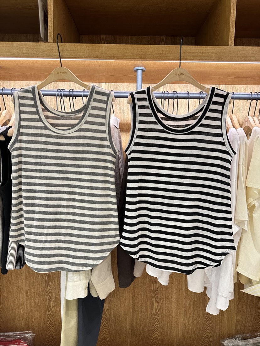 HI YANN直郵韓國代購㊣女裝新品人氣25春夏休閑吊帶背心紗布HI YANN吊帶/背心