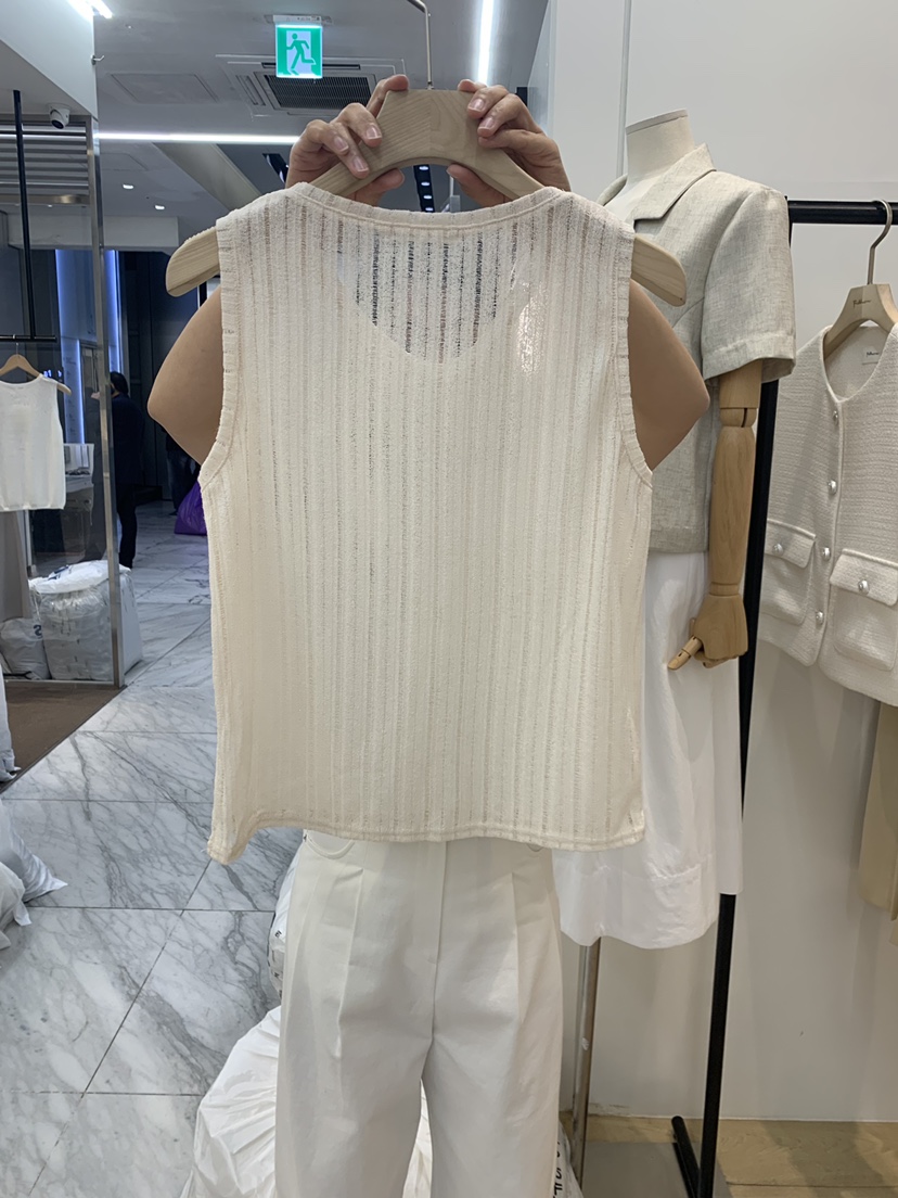FILLMOR韓國直郵㊣女裝新品時尚人氣熱賣休閑25春夏吊帶背心亞麻FILLMOR吊帶/背心