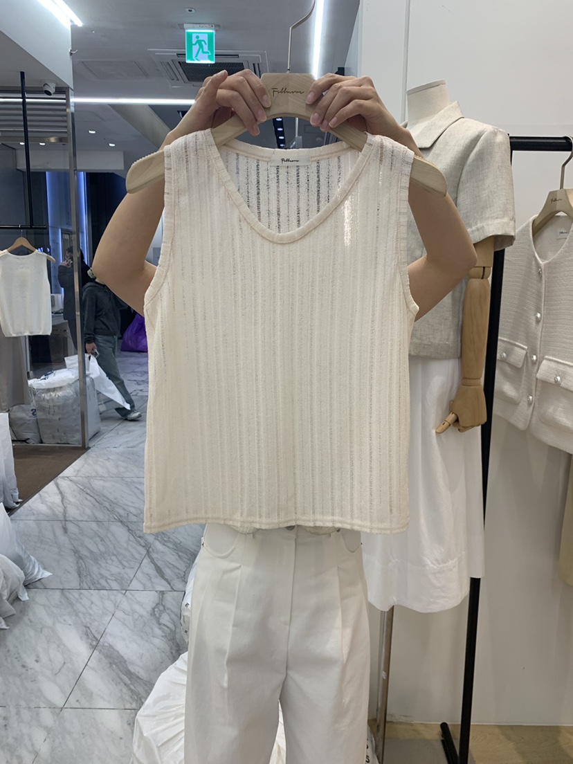 FILLMOR韓國直郵㊣女裝新品時尚人氣熱賣休閑25春夏吊帶背心亞麻FILLMOR吊帶/背心