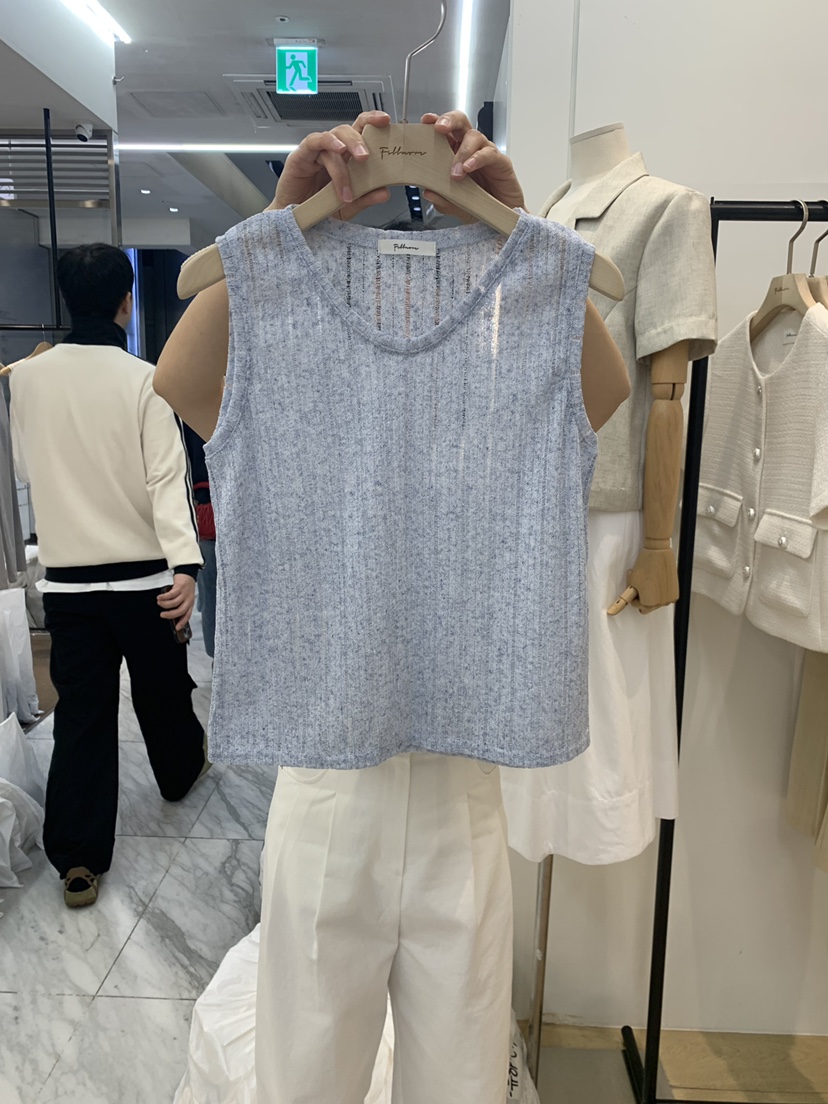 FILLMOR韓國直郵㊣女裝新品時尚人氣熱賣休閑25春夏吊帶背心亞麻FILLMOR吊帶/背心圖色3