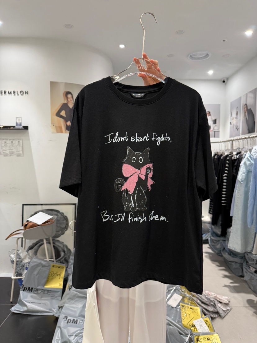WATERMELON韓國直郵㊣女裝新款時尚熱賣推薦人氣25春夏休閑T恤WATERMELONT恤圖色3