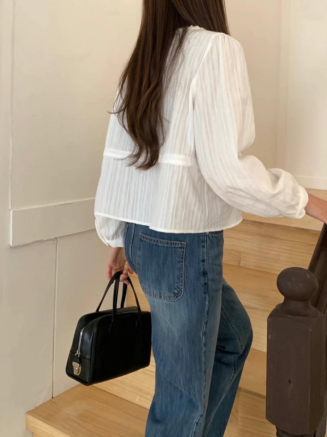 MUTE韓國代購女裝新品25春夏人氣休閑推薦時尚熱賣襯衫蕾絲衫MUTE-ot襯衫/蕾絲衫