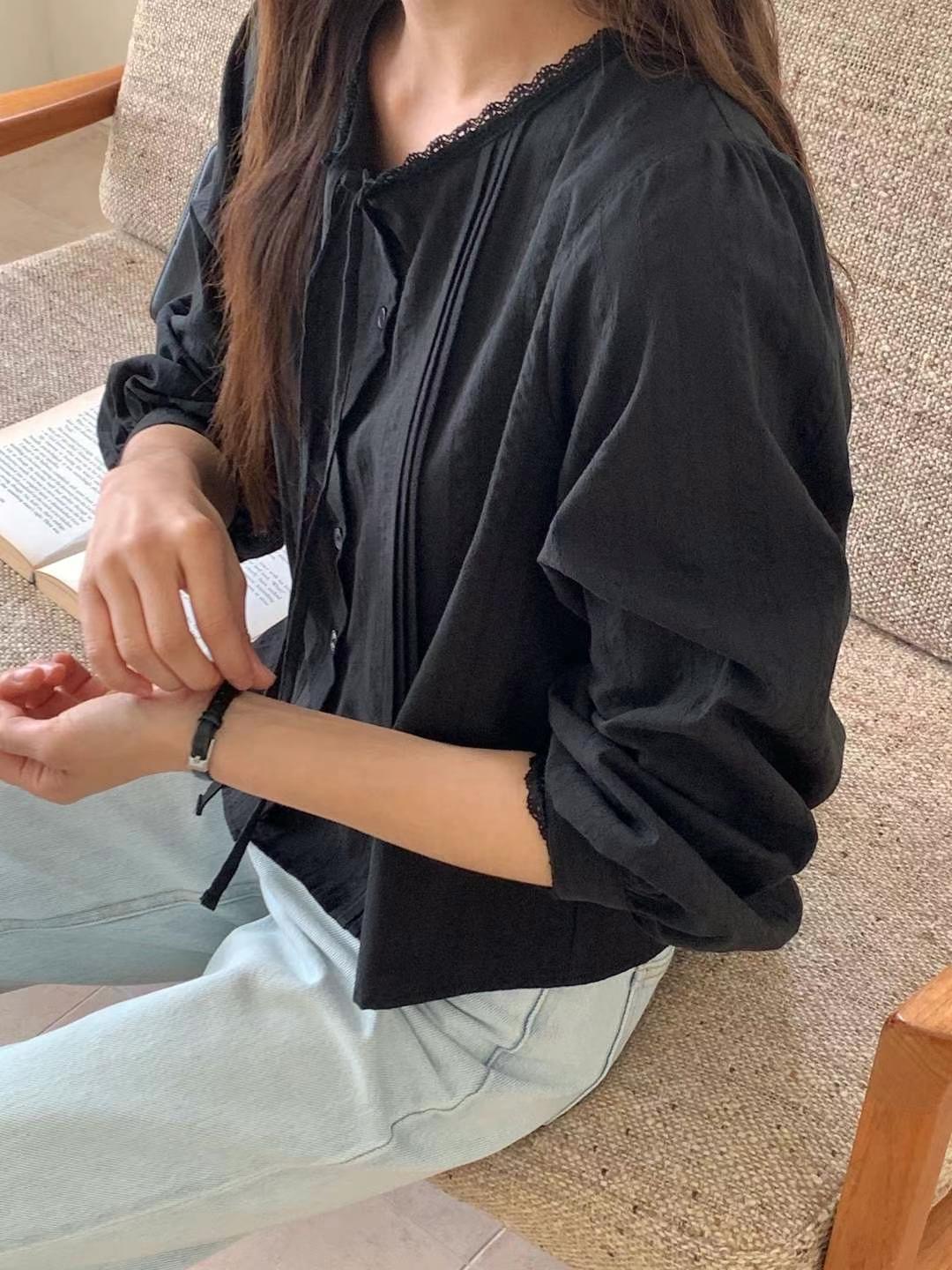 MUTE韓國代購女裝新品真品25春夏休閑推薦熱賣時尚襯衫蕾絲衫MUTE-ot襯衫/蕾絲衫