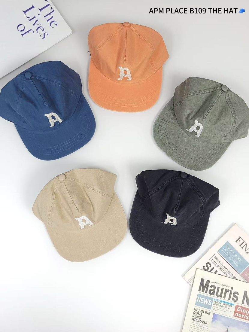 THE HAT-P韓國直郵女裝新款25春夏休閑真品人氣職業帽子刺繡THE HAT帽子