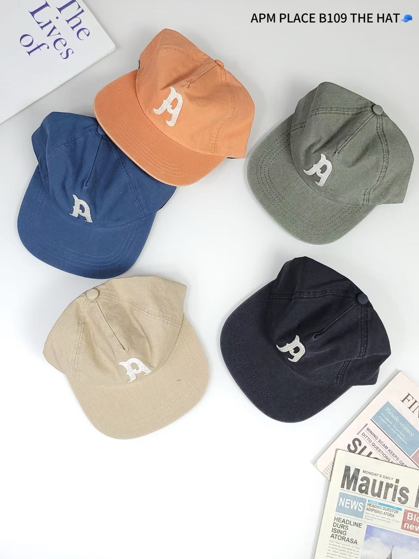 THE HAT-P韓國直郵女裝新款25春夏休閑真品人氣職業帽子刺繡THE HAT帽子