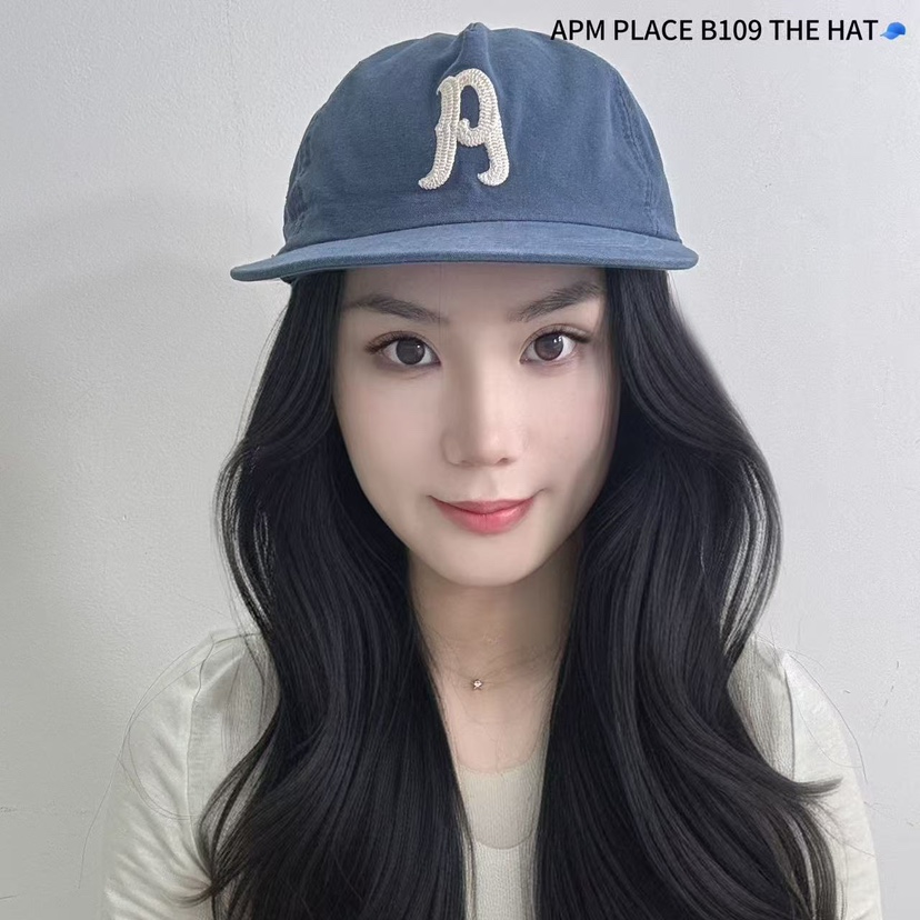 THE HAT-P韓國直郵女裝新款25春夏休閑真品人氣職業帽子刺繡THE HAT帽子