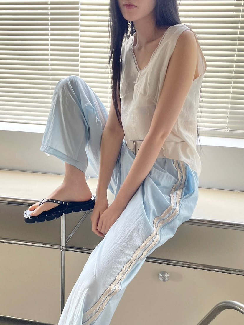 BETWEEN US韓國代購女士新款真品人氣25春夏職業熱賣休閑褲JICJO:SEOUL休閑褲