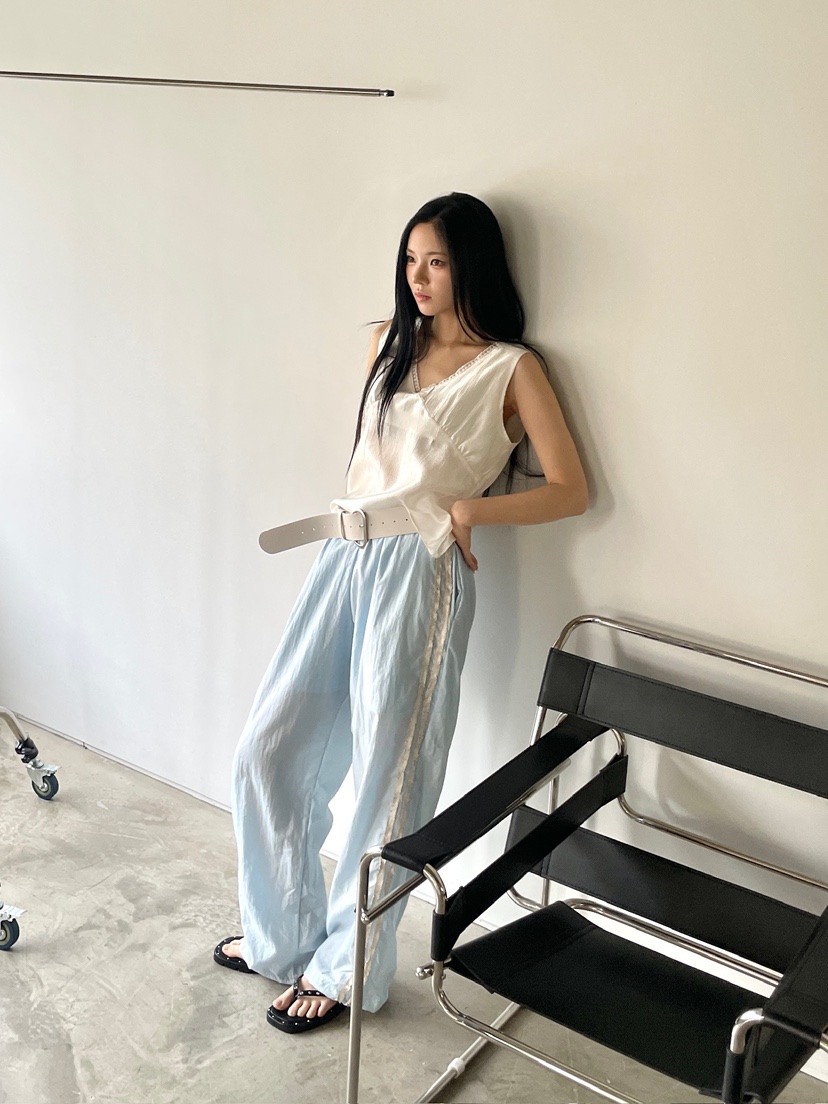 BETWEEN US韓國代購女士新款真品人氣25春夏職業熱賣休閑褲JICJO:SEOUL休閑褲
