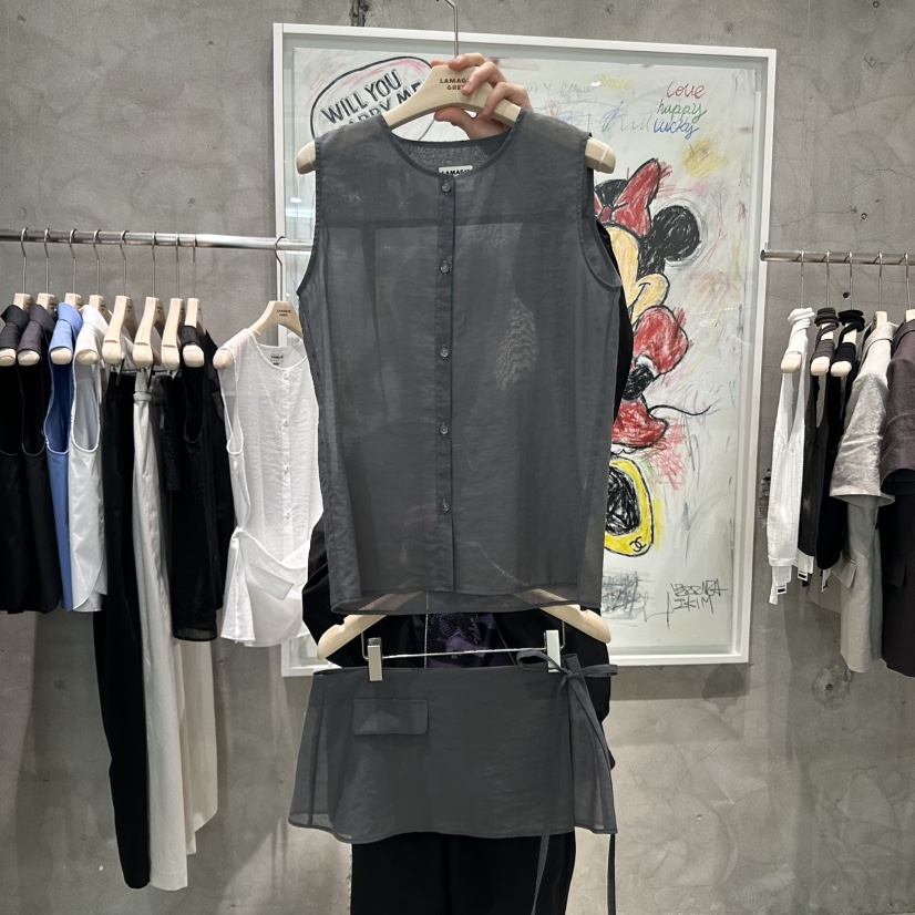 LAMAGIEPIE韓國㊣直郵東大門代購女裝新品熱賣25春夏套裝套裝LAMAGIE GREY套裝圖色2