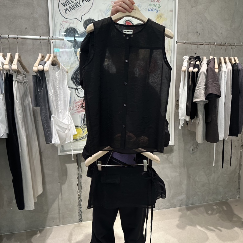 LAMAGIEPIE韓國㊣直郵東大門代購女裝新品熱賣25春夏套裝套裝LAMAGIE GREY套裝圖色3