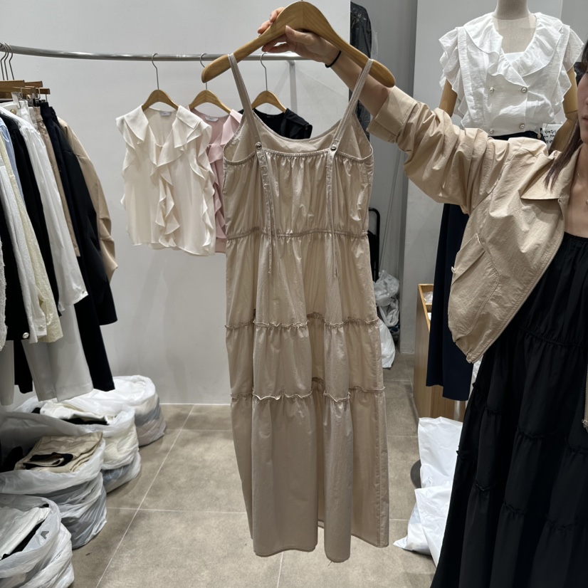 ENVY韓國直郵㊣東大門實拍女裝新款熱賣人氣時尚連衣裙褶皺ENVY連衣裙