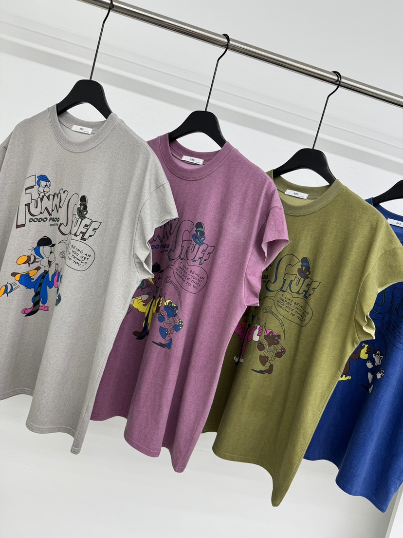 RED-A直郵韓國代購㊣女裝新品熱賣休閑人氣推薦25春夏時尚T恤RED-AT恤