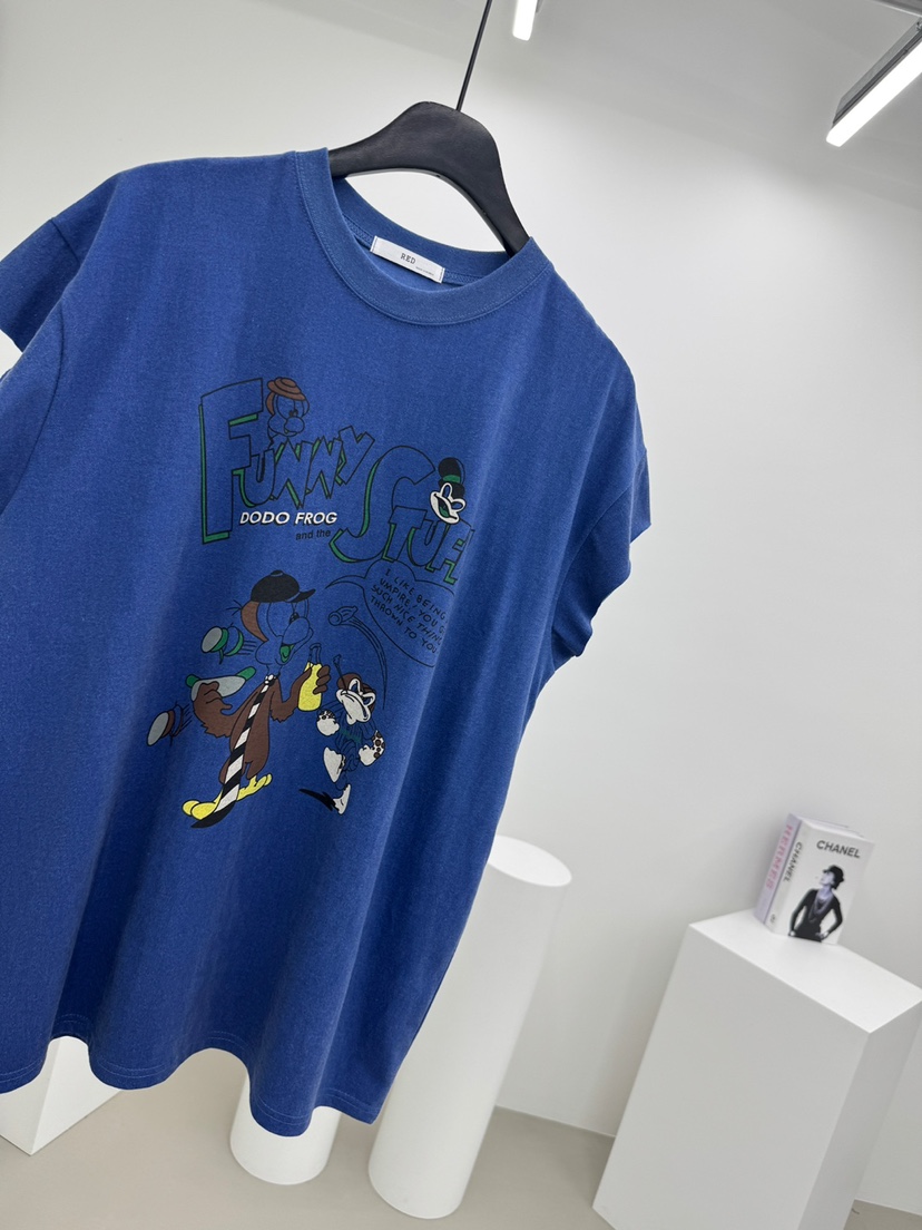 RED-A直郵韓國代購㊣女裝新品熱賣休閑人氣推薦25春夏時尚T恤RED-AT恤圖色4