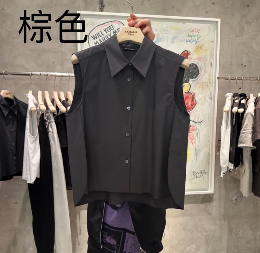 LAMAGIEPIE直郵韓國代購㊣女裝新品時尚熱賣推薦25春夏馬甲LAMAGIE GREY馬甲圖色3