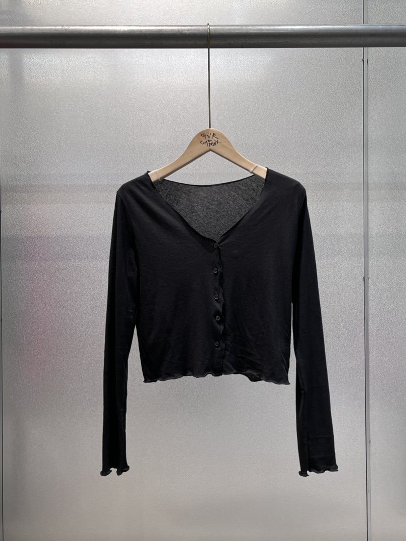 VARY COON直郵韓國代購㊣女裝新品25春夏針織衫荷葉邊開衫GVR-VARY COON針織衫圖色4