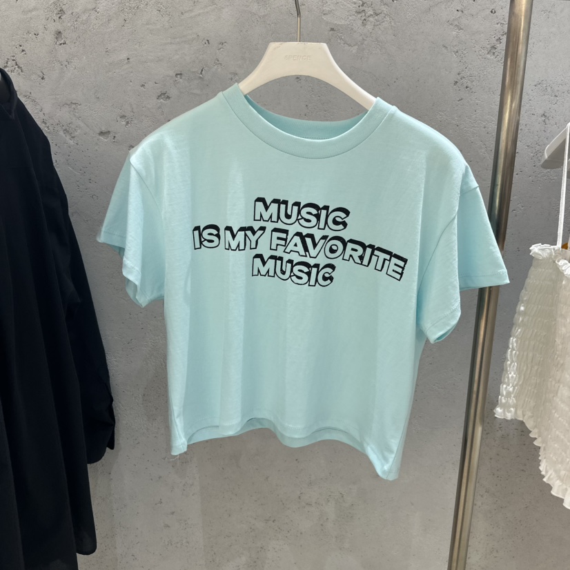 6PENCE-P直郵韓國代購㊣女裝新品人氣休閑熱賣推薦25春夏T恤6PENCE-PT恤圖色2
