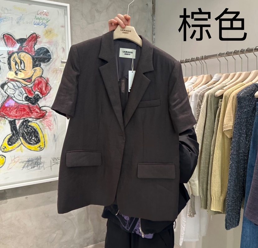 LAMAGIEPIE韓國直郵㊣女裝新款熱賣休閑人氣時尚25春夏夾克LAMAGIE GREY夾克圖色2