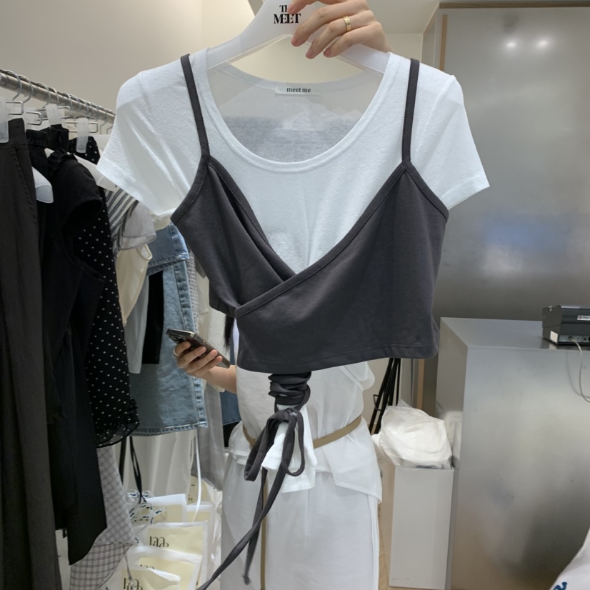 MEET ME韓國直郵㊣女裝新品時尚25春夏推薦吊帶背心不含內搭MEET ME吊帶/背心