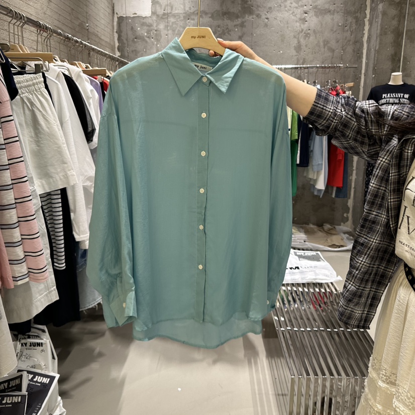 JUNI韓國直郵㊣東大門實拍女裝新品25春夏熱賣推薦襯衫蕾絲衫my juni襯衫/蕾絲衫圖色2